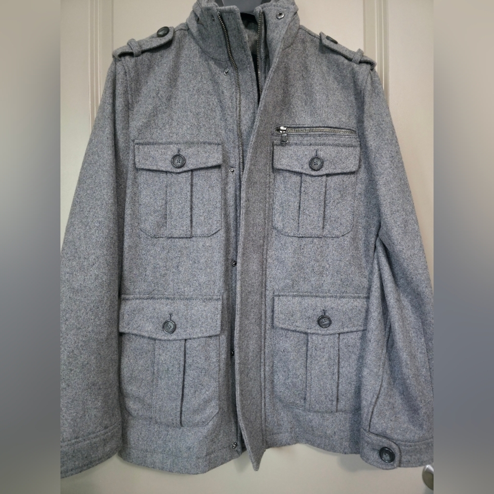 Express Charcoal Military Field Jacket